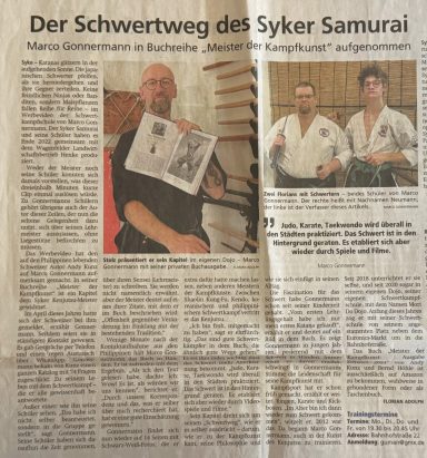 Meister der Kampfkunst Artikel in der Kreiszeitung