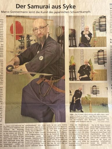 Der Samurai aus Syke Artikel Kreiszeitung 11 April 2020